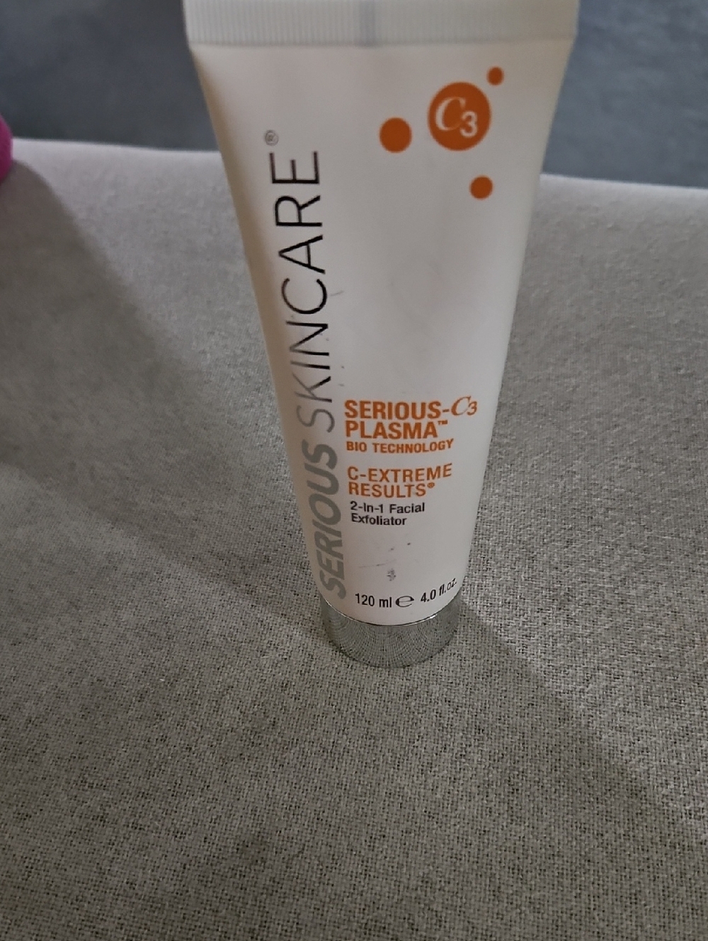 Serious-C3 Plasma C-Extreme Results 2-in-1 Facial Exfoliator - White/Orange